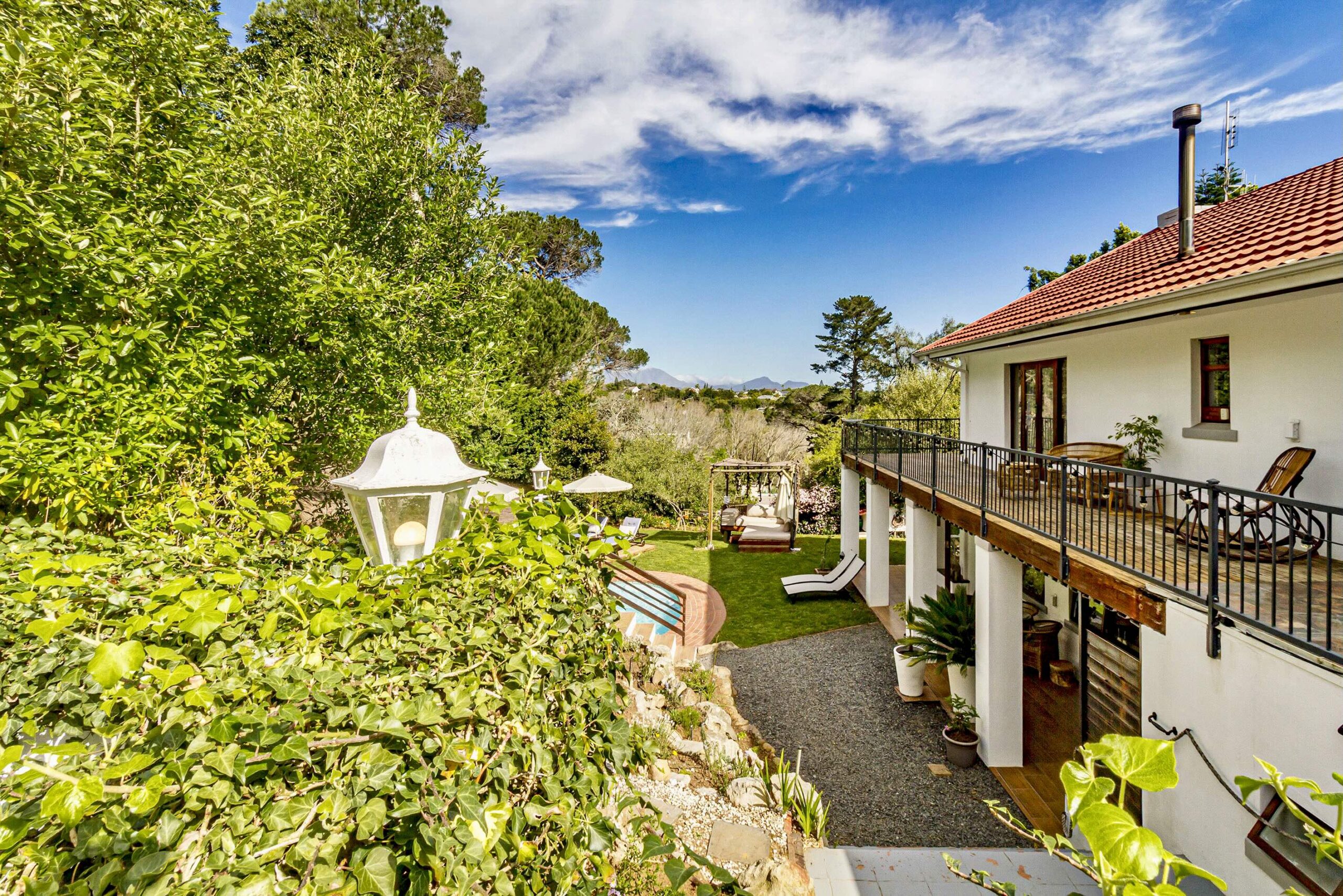 The Family Cottage and garden at Villa Helderberg