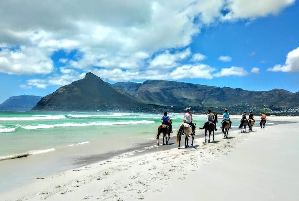 Horse riding Western Cape: beach ride on Long Beach between Kommetjie and Noordhoek