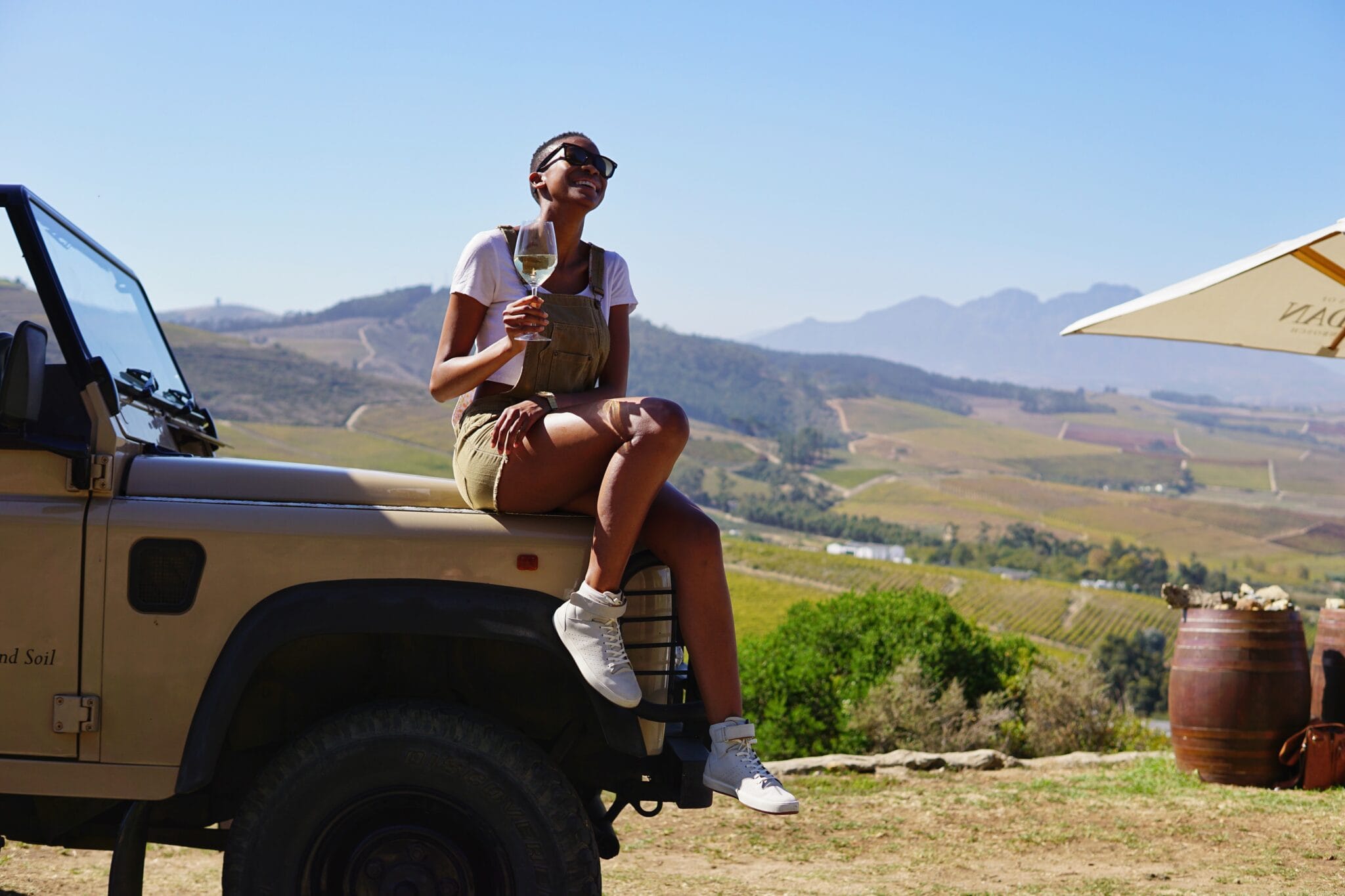 Stellenbosch wine farms: a vineyard tour at Jordan with views over the valley
